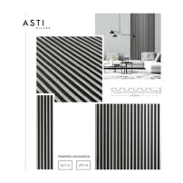 Lamelio Asti ляв оребрен панел, сребристо покритие 4.2x270 см