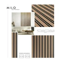 Lamelio Milo ляв оребрена челна част, покритие дъб Сонома 4.2x270 см