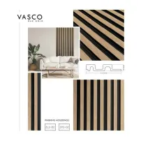 Ляв оребрен краен панел Lamelio Vasco, златен дъб, 6.2x270 см