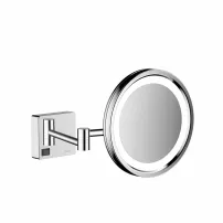 Огледало с лупа и LED Hansgrohe AddStoris хром