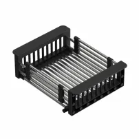 Правоъгълна кошница за оттичане Quadron Unique от неръждаема стомана - черна