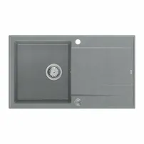 Quadron Unique Evan 111 сива - вградена композитна мивка от неръждаема стомана 86x50 см