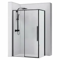 Rea Solar правоъгълна душ кабина с плъзгаща се врата 90x120 черна