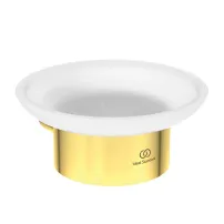 Сапунерка Ideal Standard Atelier Conca, кръгъл дизайн, матирано злато