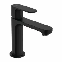 Смесител за умивалник Hansgrohe Rebris S, матово черен, с изскачащ вентил