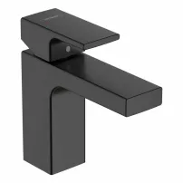 Смесител за умивалник Hansgrohe Vernis Shape 100, матово черен, с изскачащ вентил