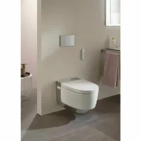Стенна тоалетна чиния Geberit AquaClean Mera Classic с капак с плавно затваряне и електрическо биде