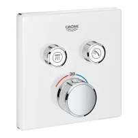 Термостатичен смесител за душ Grohe Grohtherm SmartControl бял, квадратен