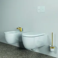 Тоалетна четка Ideal Standard Atelier Conca, кръгъл дизайн, матирано злато
