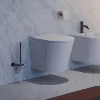 Тоалетна четка Omnires Modern Project антрацит и матово стъкло