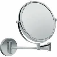 Универсално хромирано огледало с лупа Hansgrohe Logis