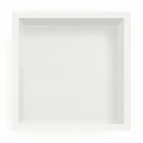 Вграден рафт Balneo Wall-Box квадратен 30x30x10 см, четкано бял