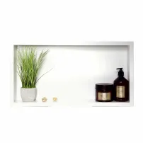 Вграден рафт Balneo Wall-Box правоъгълен, 60x30x10 см, четкано бял