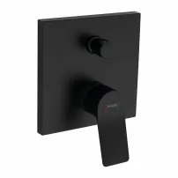 Вграден смесител за вана и душ Hansgrohe Vivenis, матово черен, без тяло за вграждане