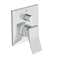 Вграден смесител за вана и душ Ideal Standard Atelier Conca, гланциран хром, без вградено тяло
