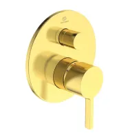 Вграден смесител за вана и душ Ideal Standard Atelier Joy, златист цвят, без тяло за вграждане