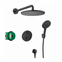 Вградена душ система Hansgrohe Croma 280 Ecostat S, матово черно