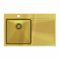 Вградена мивка от неръждаема стомана Quadron Unique Russel 111, златисто покритие, 78x48 см
