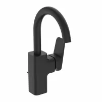 Висок смесител за умивалник Ideal Standard Ceraplan 280, матово черен, с метален изскачащ клапан