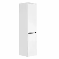 Висок стенен шкаф с дясна врата Oristo Silver бял MDF 144x35 см