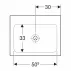 Умивалник Geberit One Slim 60 см, бял гланц KeraTect, за мебели picture - 2