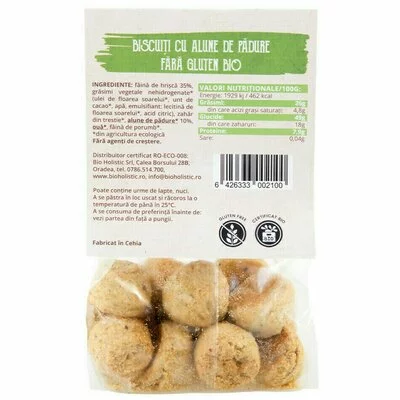 Biscuiti cu alune de padure fara gluten bio 100g Obio PROMO