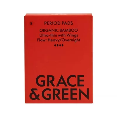 Absorbante din bambus organic pentru noapte (8 buc), Grace and Green
