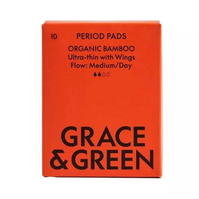 Absorbante din bambus organic pentru zi (10 buc), Grace and Green