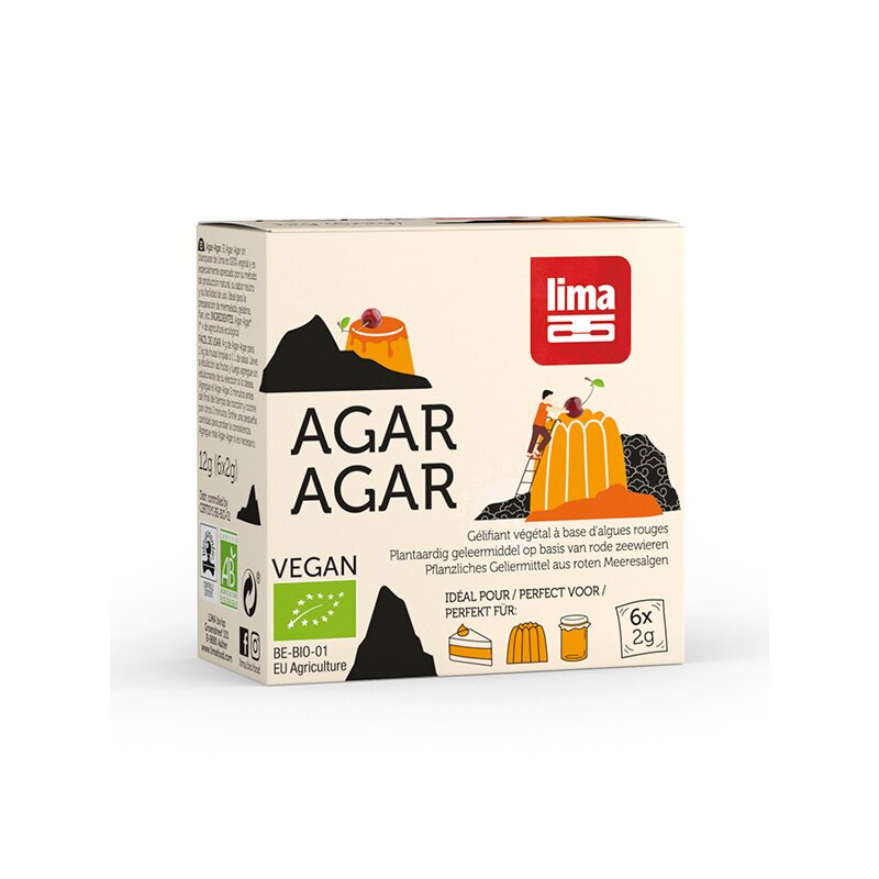 Agar agar pudra bio 6x2g lima