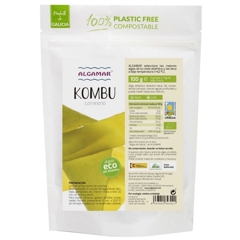 Alge kombu raw, bio, 100g