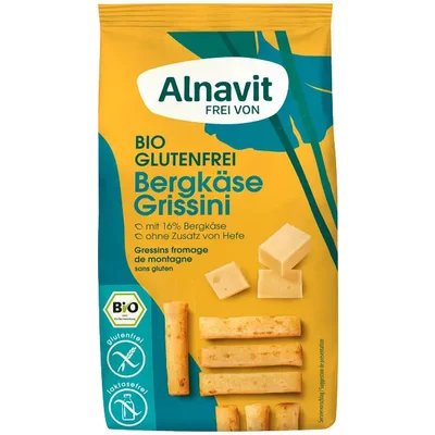 Grisine cu branza fara gluten, bio, 100g Alnavit PROMO