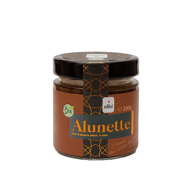 Alunette - crema din alune de padure cu cacao, eco, 200g, allu
