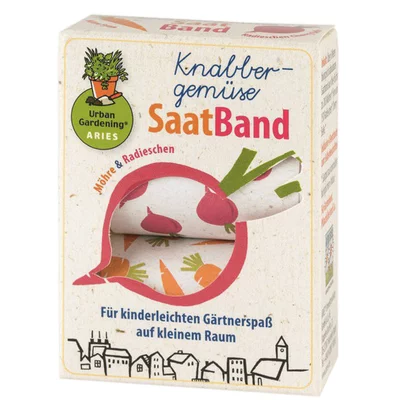 Banda cu seminte pentru semanat - morcovi si ridichi bio 2 bucati x 6m Aries