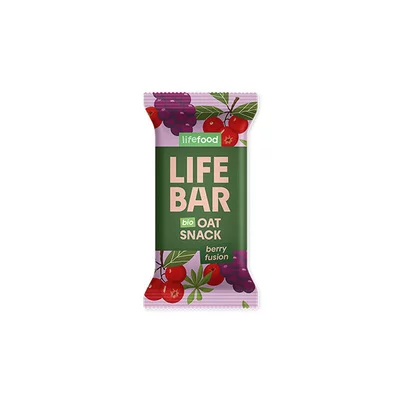 Baton de ovaz cu fructe de padure, bio, 40g, Lifebar PRET REDUS