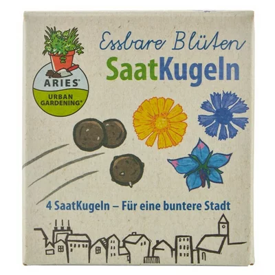 Bilute cu seminte pentru semanat - flori comestibile bio 4 bucati Aries