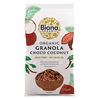 Granola cu  ciocolata si cocos bio 375g Biona PRET REDUS