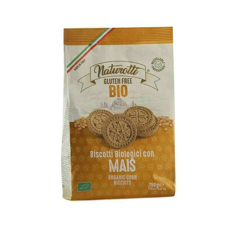Biscuiti cu faina de porumb eco, fara gluten, 250g, naturotti
