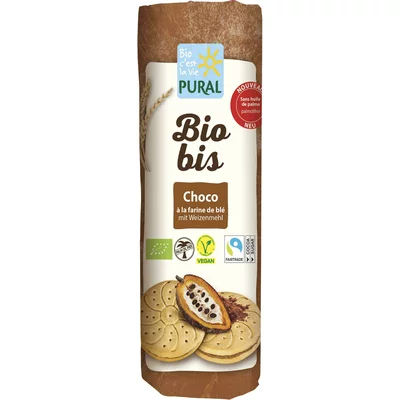 Biscuiti din grau cu ciocolata bio 320g Pural PRET REDUS