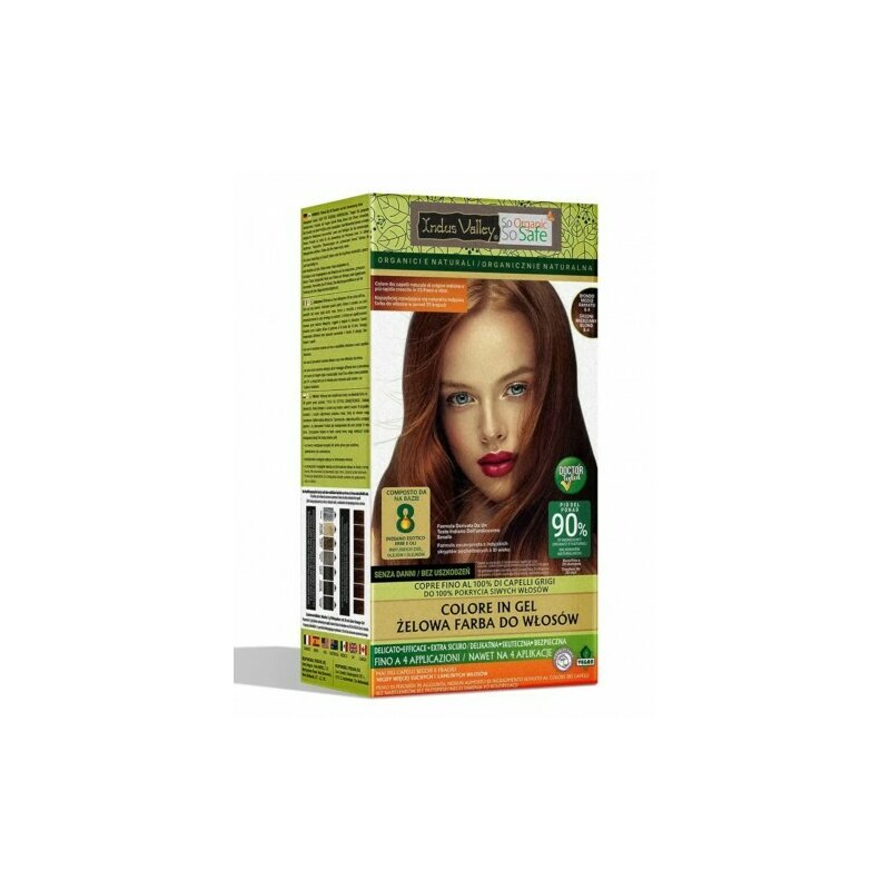 Blond Mediu Aramiu 8.40 Vopsea henna gel fara amoniac, Indus Valley