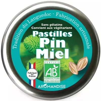 Bomboane artizanale cu pin si miere bio, 45g, Aromandise PRET REDUS