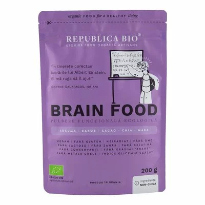 Brain Food, pulbere functionala ecologica Republica BIO, 200g