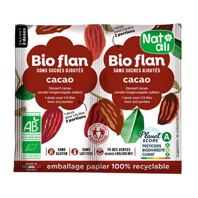 Budinca de cacao, bio, 2x 5.5g, Nat-ali PRET REDUS