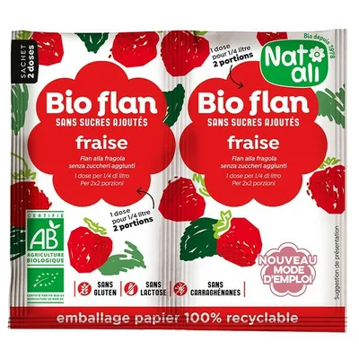 Budinca de capsuni bio 2 buc x 4.5g 9g Nat-ali