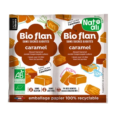 Budinca de caramel, bio, 2 bucati x 5g, Nat-ali - PRET REDUS