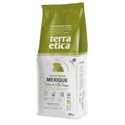 Cafea boabe 100% arabica Mexic bio 500g Terra Etica