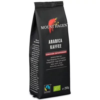 Cafea macinata decafeinizata 100% arabica bio 250g Mount Hagen