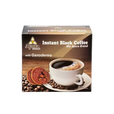 Cafea neagra cu ganoderma, Instant Black Coffee Mix, 4.5g * 10 plicuri, Ayura Herbal
