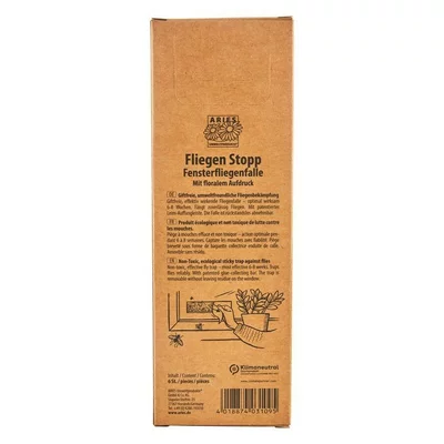 Capcana adeziva pentru muste - design floral pentru fereastra ecologic 6 bucati Aries