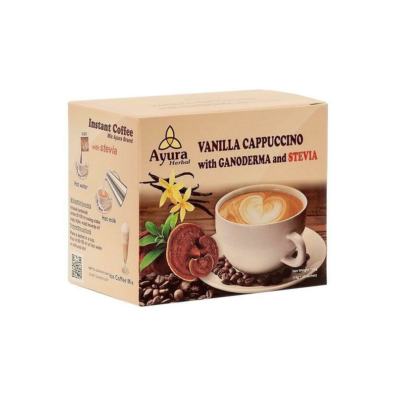 Cappuccino cu ganoderma si vanilie, 15g*10 plicuri, Ayura Herbal