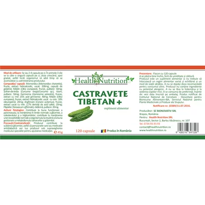Castravete Tibetan, 120 cps - Health Nutrition